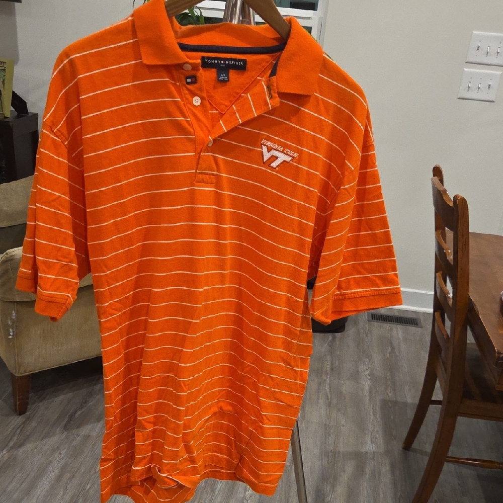 Tommy Hilfiger Vibrant Orange Polo Shirt